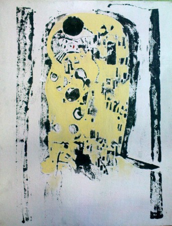 plátno - parafráza obrazu BOZK (Gustav Klimt) 